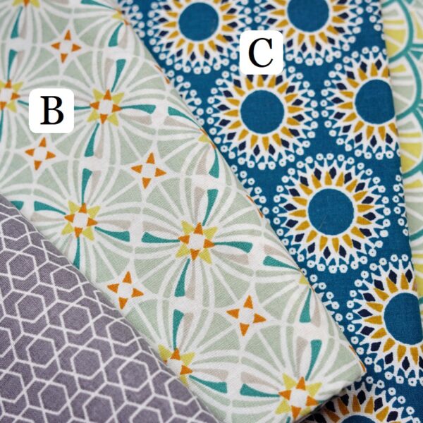 popeline de coton motifs géométriques