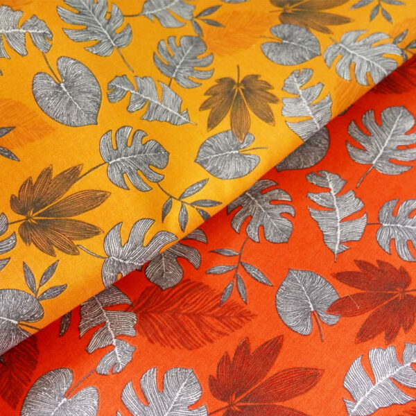 popeline coton motifs automnales